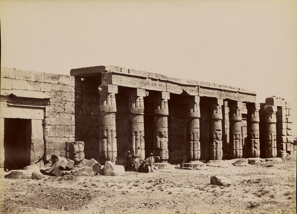 Antonio Beato:[Temple of Gourna] / [Temple de Gournah], Poster Print Wall Art