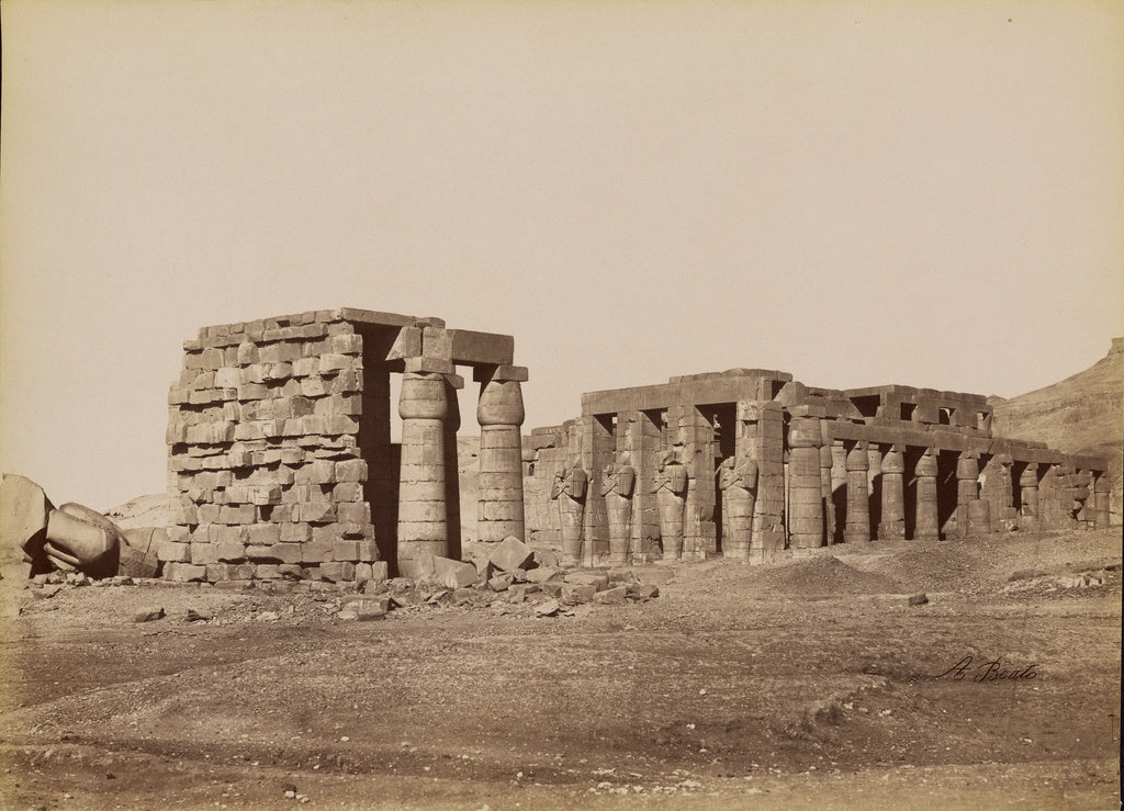 Antonio Beato:[General View of Temple of Ramses]/ [Ramesseum, Poster Print Wall Art