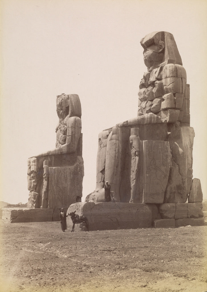 Antonio Beato:[Colossus of Memnon] / [Colosses de Memnon], Poster Print Wall Art