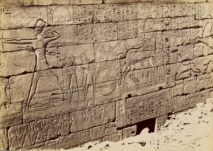 Unknown:[Detail of temple wall, Medinet Habu],16x12