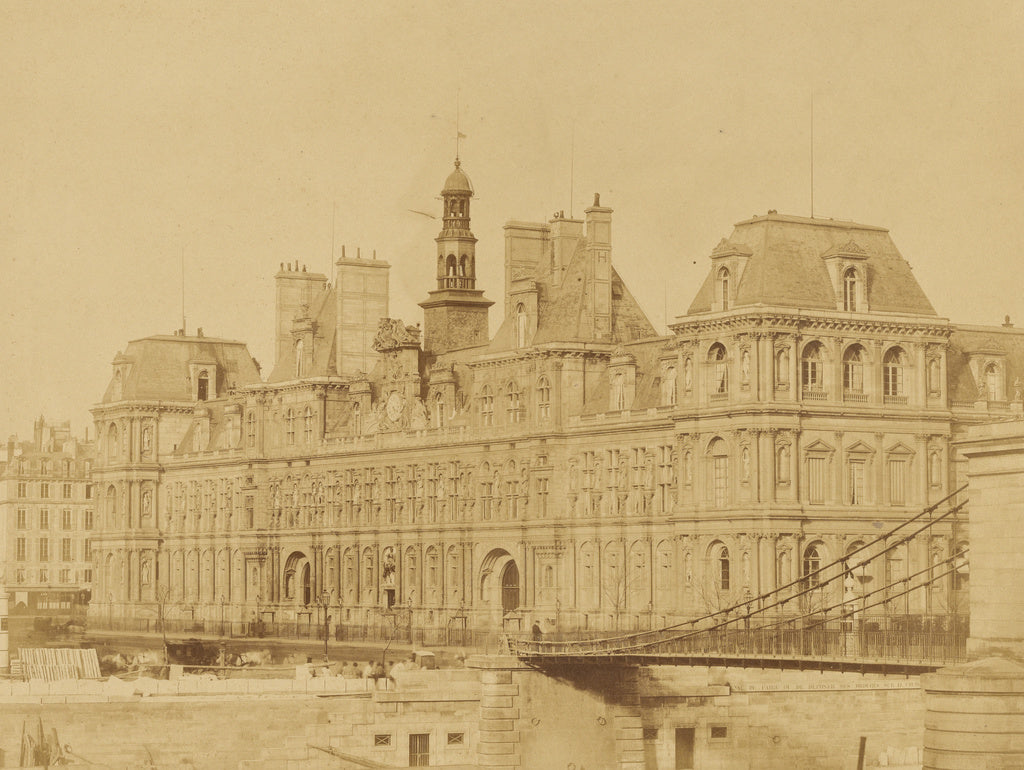 Bisson Frères:Hotel de Ville, Paris, Poster Print Wall Art