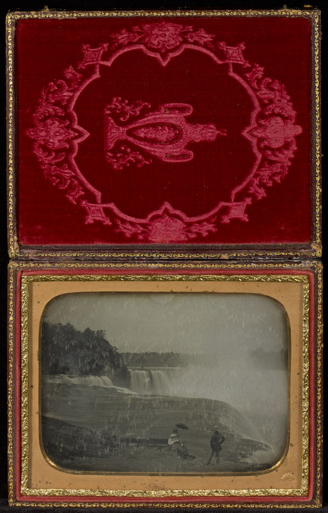 Platt D. Babbitt:[Couple at Niagara Falls], Poster Print Wall Art