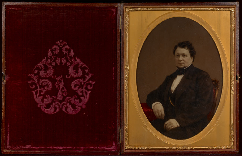 Jeremiah Gurney:[Portrait of an Unidentified Seated Man with, Poster Print Wall Art