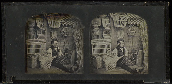 Joseph Amadio:[Man weaving basket],16x12