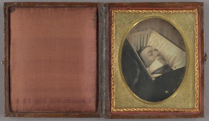 Unknown maker, American:Postmortem portrait of an Unidentifi,16x12