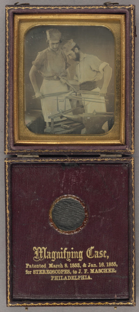 Unknown maker, American:[Portrait of Two Metalworkers], Poster Print Wall Art
