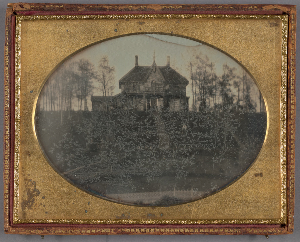 Unknown maker, American:[Stone-constructed Gothic Revival Ho, Poster Print Wall Art
