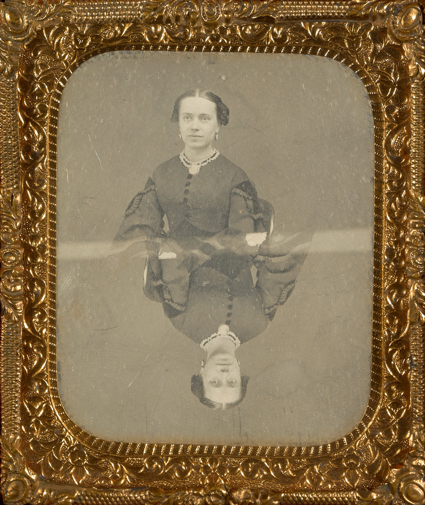 Unknown maker, American:Double-Exposure Portrait of a Woman, Poster Print Wall Art