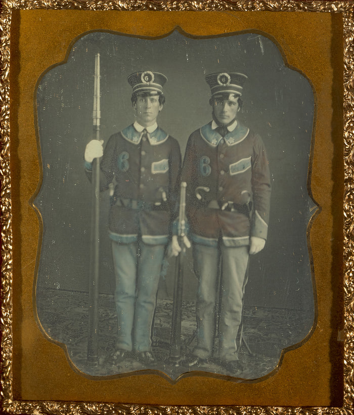 Unknown maker, American:[Portrait of Two Young Men in Unifor,16x12