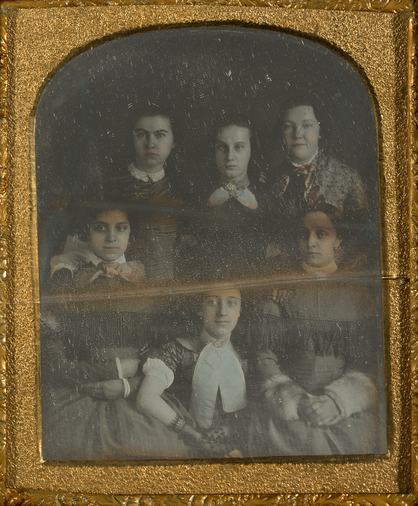 Unknown maker, American:[Group Portrait of Five Daughters an, Poster Print Wall Art