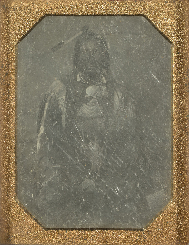 Unknown maker, American:[Portrait of a Native American Male , Poster Print Wall Art