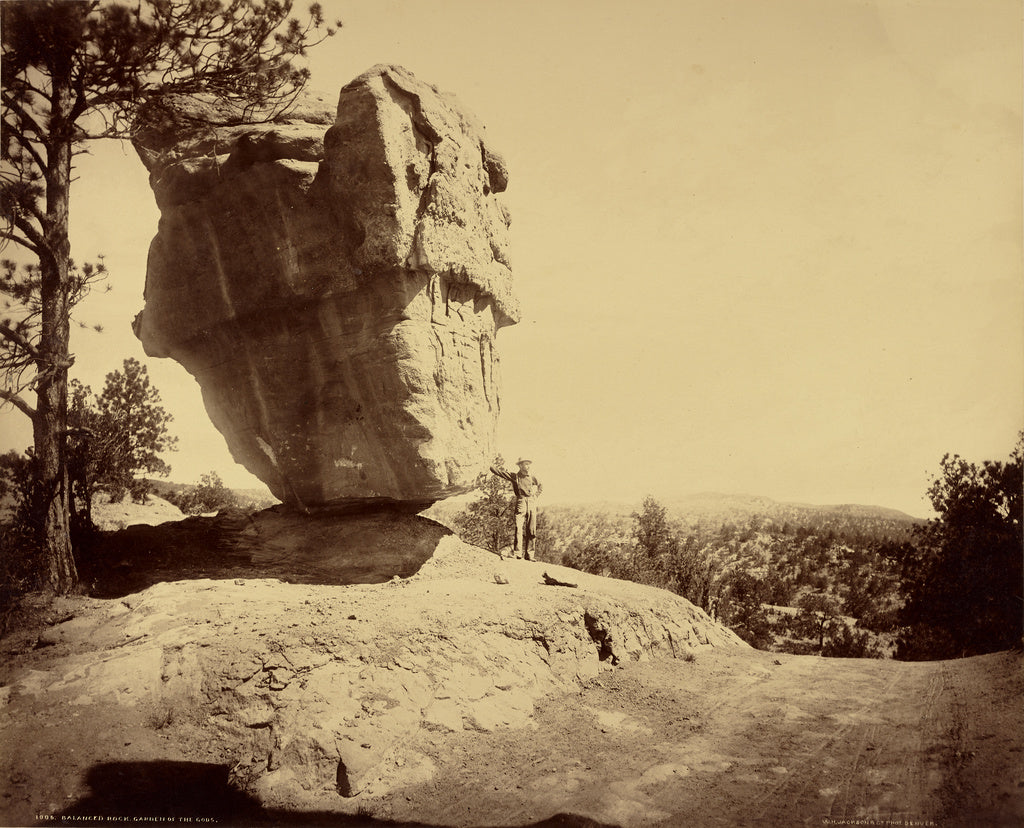 William Henry Jackson:Balanced Rock, Garden of the Gods, Col,16x12"(A3)Poster