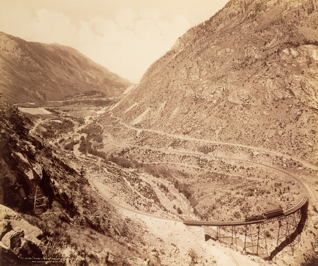William Henry Jackson:"The Loop" near Georgetown, Colorado, Poster Print Wall Art