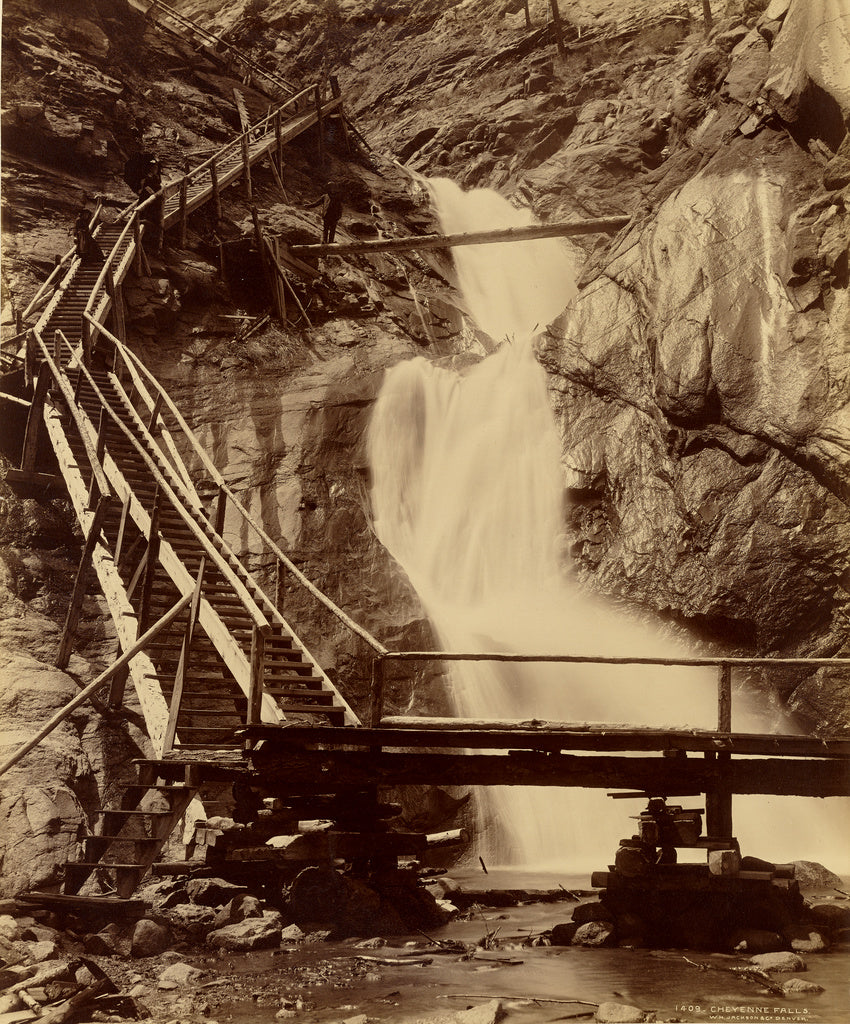 William Henry Jackson:Cheyenne Falls, Poster Print Wall Art