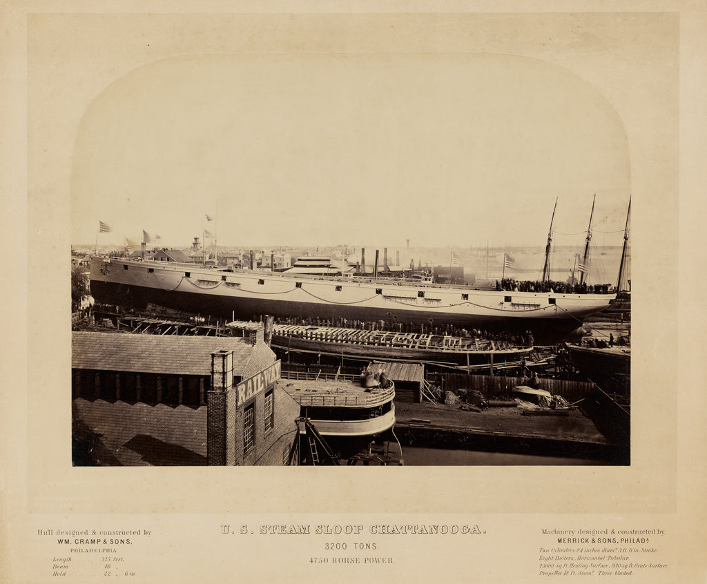 James Cremer:U.S. Steam Sloop Chattanooga., Poster Print Wall Art