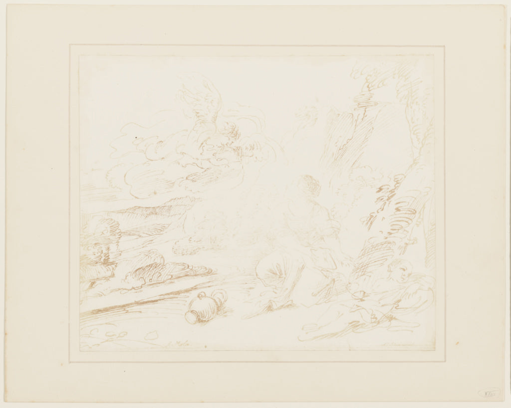William Henry Fox Talbot:[Hagar in the Desert], Poster Print Wall Art