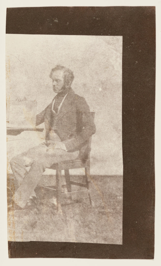 William Henry Fox Talbot:[Nicolaas Henneman, Holding up a Pr, Poster Print Wall Art