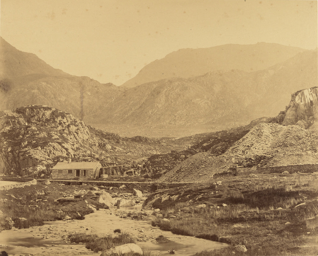 Roger Fenton:[View of mountains at the foot of Lake Ogwen], Poster Print Wall Art