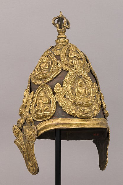 Vajracarya Priest's Crown 19th cent,  Poster Print Wall Art
