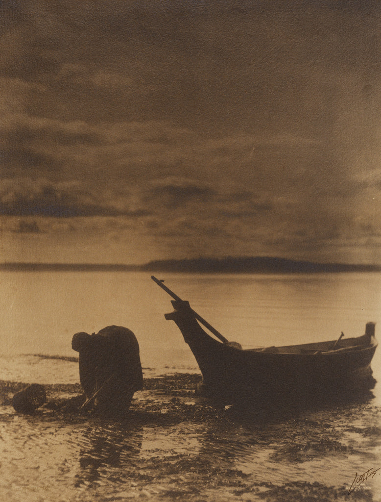 Edward S. Curtis:[The Clam Digger], Poster Print Wall Art
