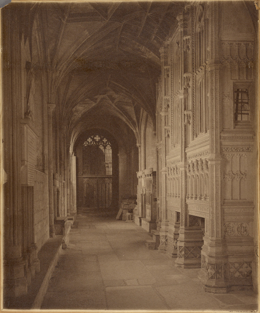 Unknown maker, British:[Interior hallway], Poster Print Wall Art