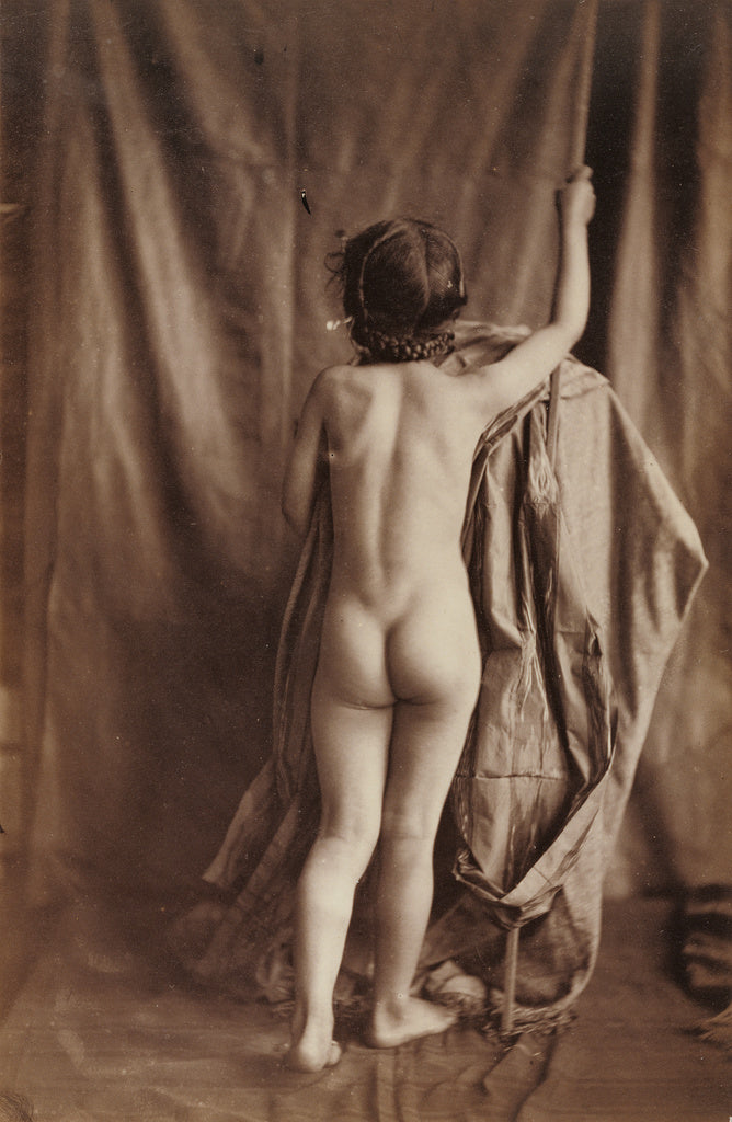 Jean-Louis-Marie-Eugène Durieu:Nude Viewed from the Back, Poster Print Wall Art