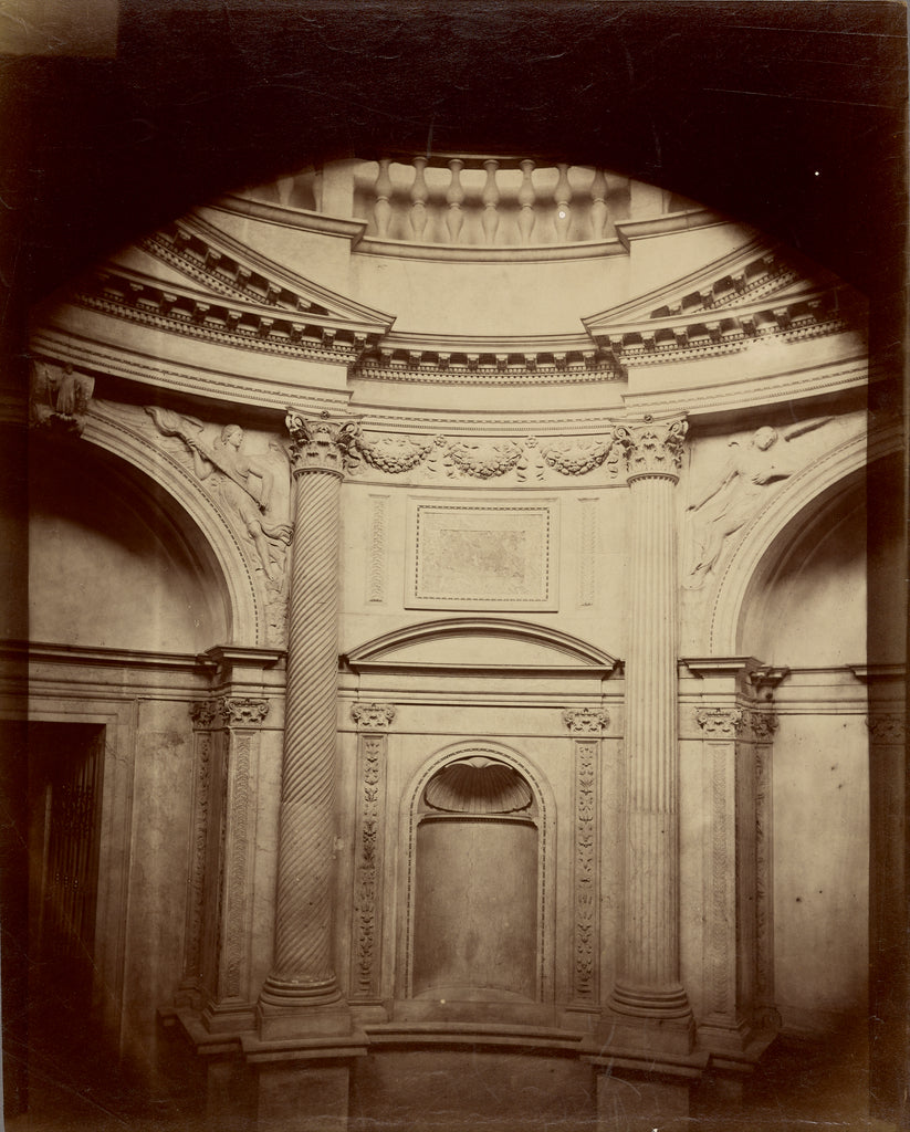 Unknown maker, Italian:[Interior of a pilgrims church], Poster Print Wall Art