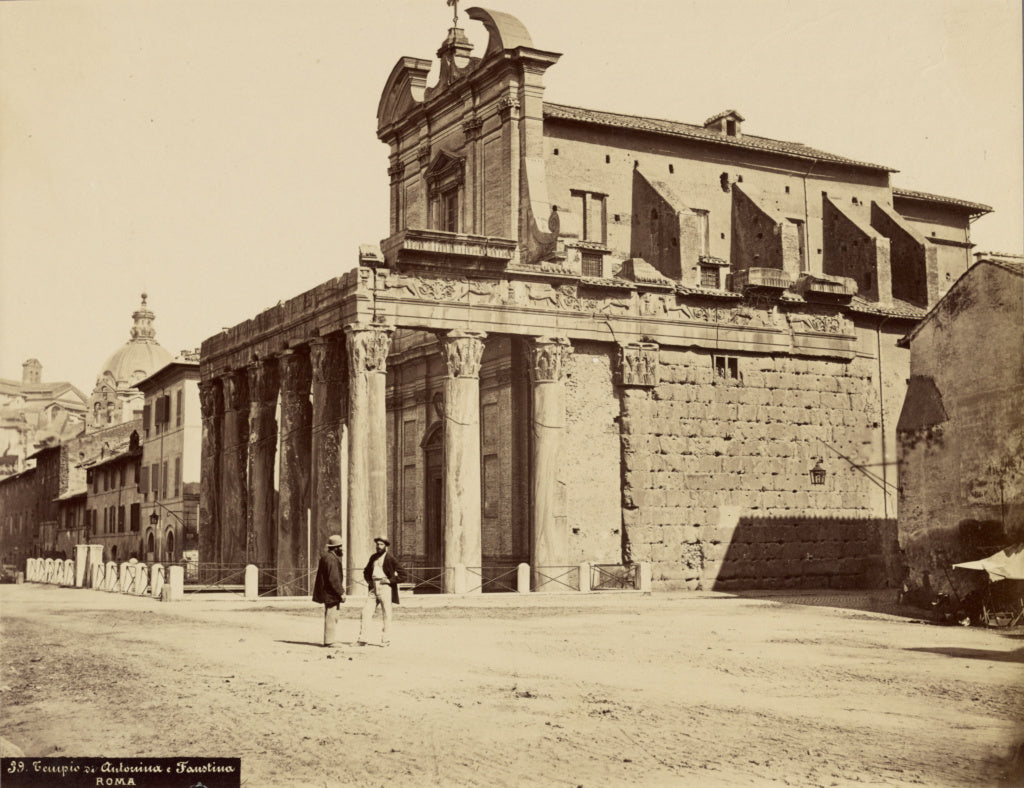 Altobelli & Molins:Tempio di Antonino e Faustina, Roma, Poster Print Wall Art