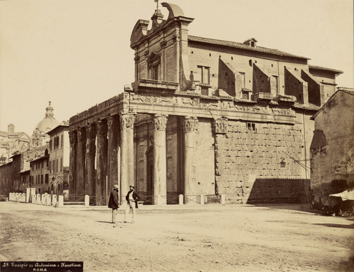 Altobelli & Molins:Tempio di Antonino e Faustina, Roma,16x12