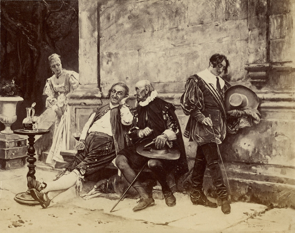 Unknown:[The Gossips by Eduardo Zamacois y Zabala], Poster Print Wall Art