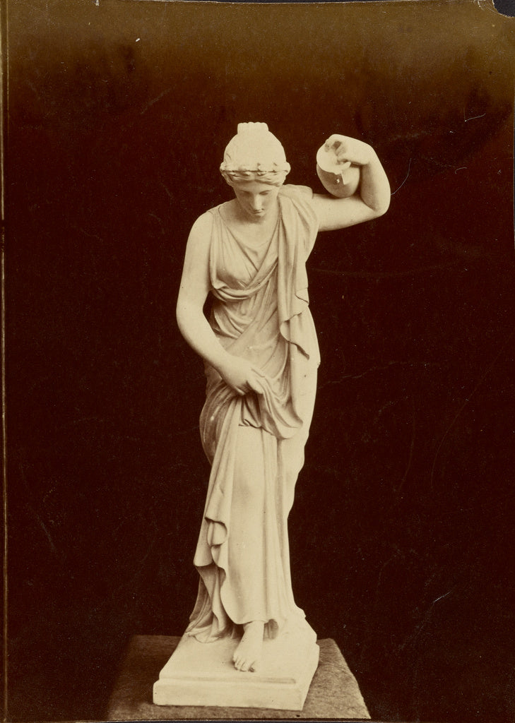 Unknown:[Statue of female figure with pitcher], Poster Print Wall Art