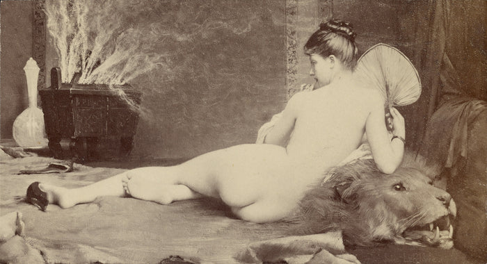 Unknown:[Painting of female nude by Jules Joseph Lefebvre],16x12