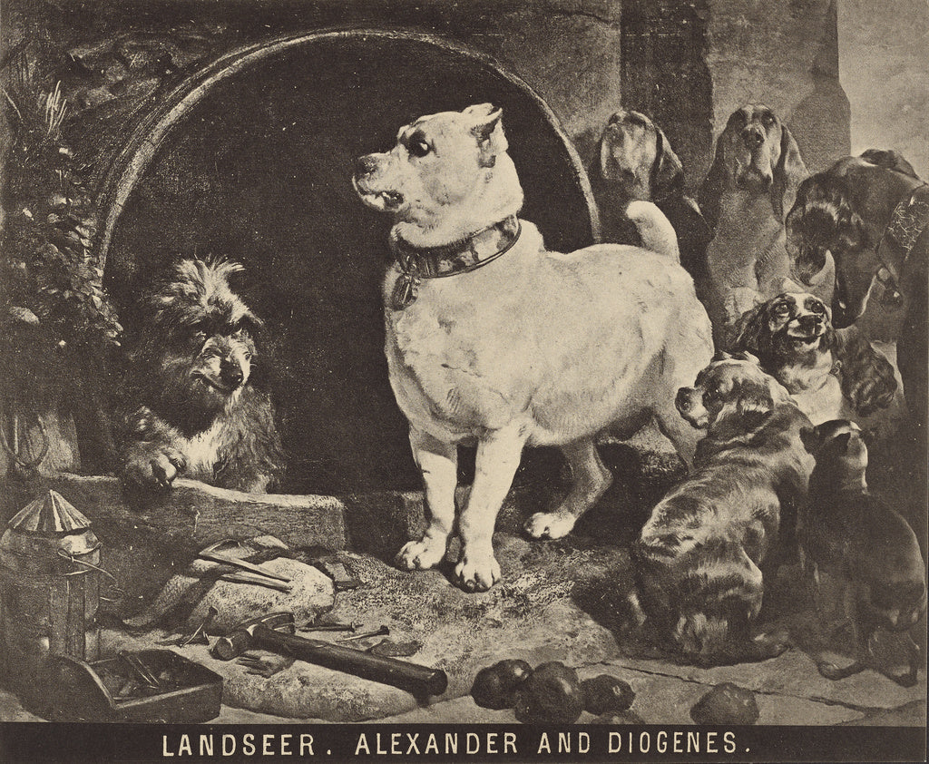 Unknown:Landseer - Alexander and Diogenes, Poster Print Wall Art
