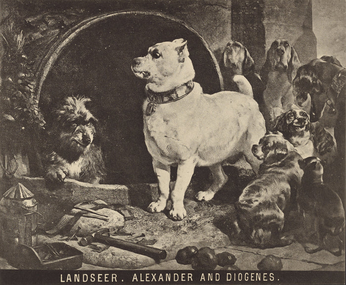 Unknown:Landseer - Alexander and Diogenes,16x12