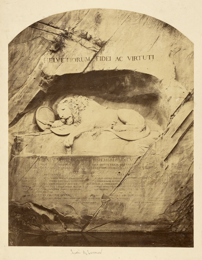 Bisson Frères:The Lion of Lucerne,16x12