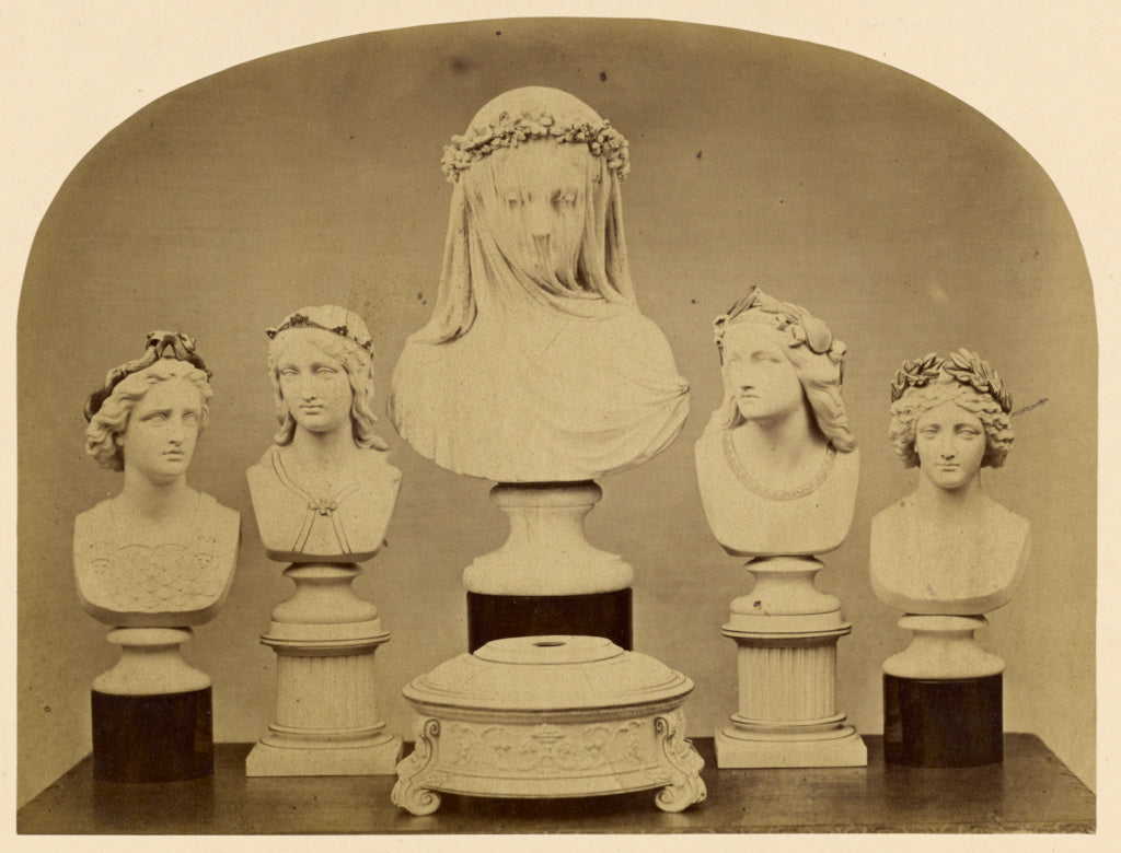 Photographic Institution:[Group of busts of female figures], Poster Print Wall Art