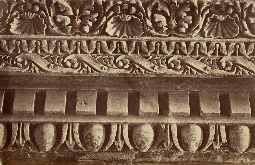 Unknown:[Cornice with egg and arabesque details], Poster Print Wall Art