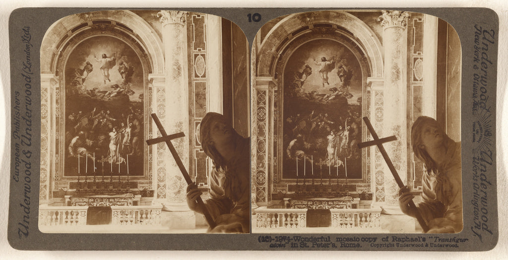 Underwood & Underwood:Wonderful mosaic copy of Raphael's "Tr, Poster Print Wall Art