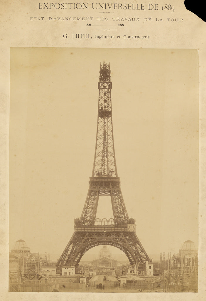 Louis-emile Durandelle:[Construction to the top of the inter, Poster Print Wall Art