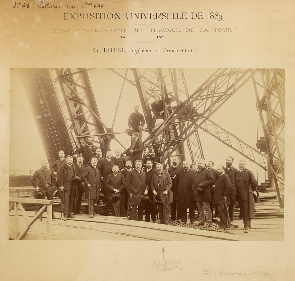 Louis-emile Durandelle:[Architects visit the works], Poster Print Wall Art