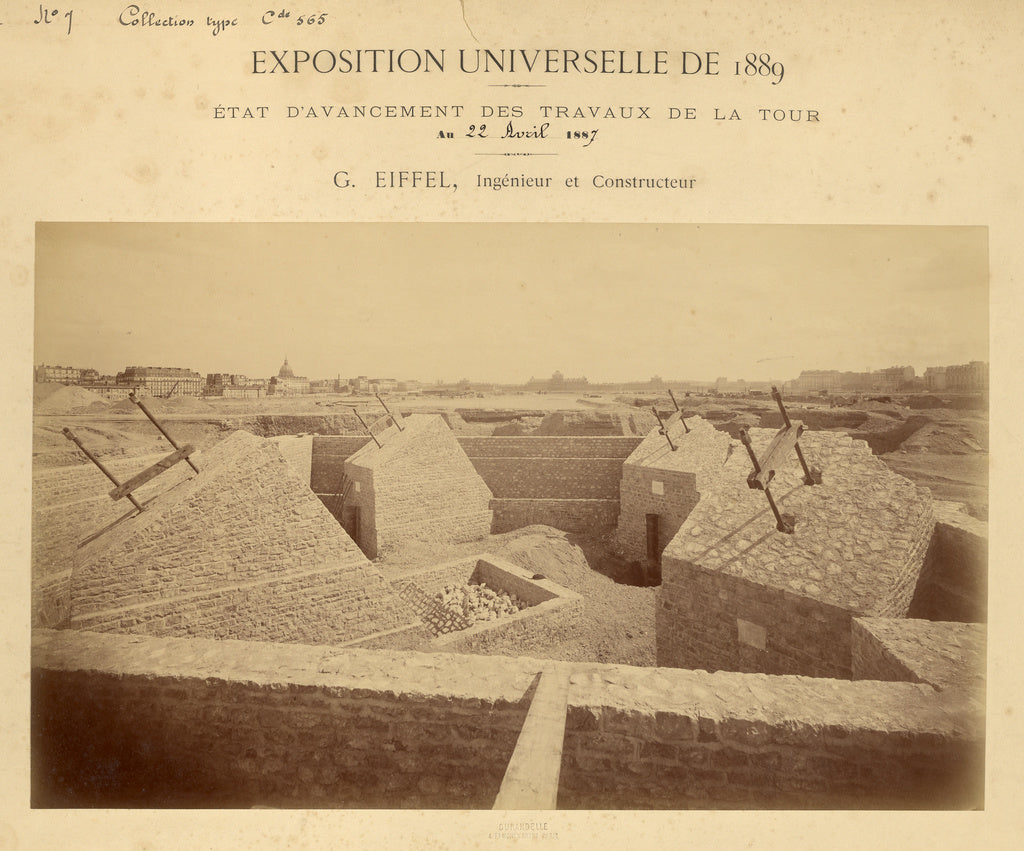 Louis-emile Durandelle:Back pier (no. 3) on the Grenelle sid, Poster Print Wall Art