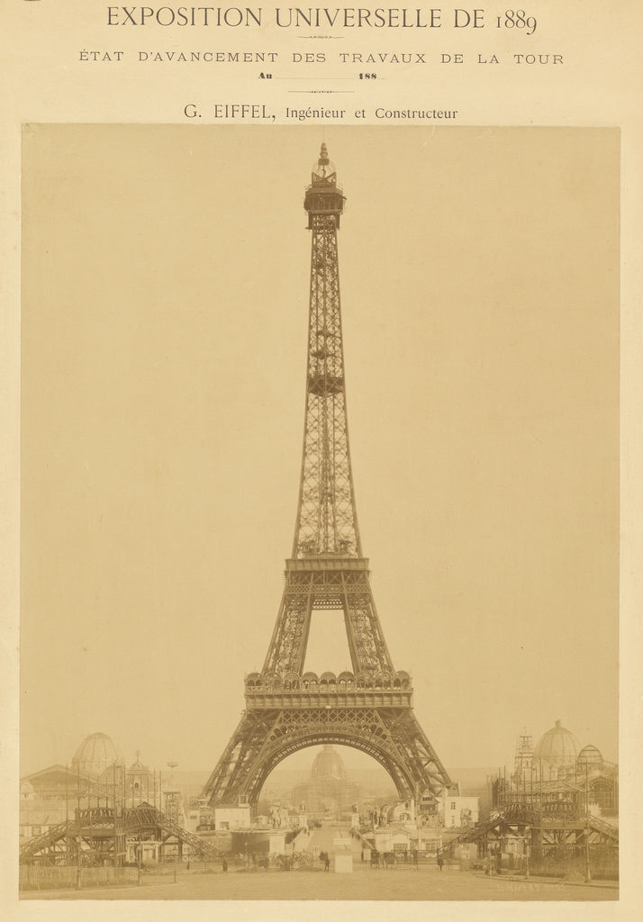 Louis-emile Durandelle:[The Eiffel Tower], Poster Print Wall Art