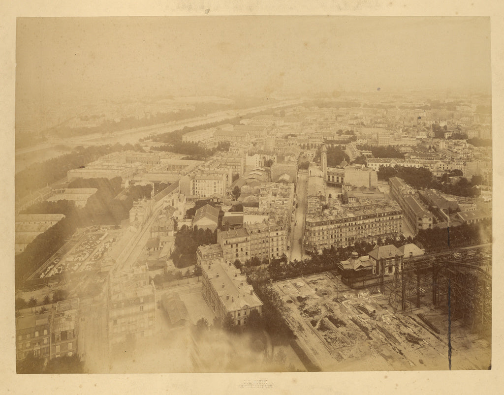 Louis-emile Durandelle:Aerial view of the Left Bank,16x12"(A3)Poster