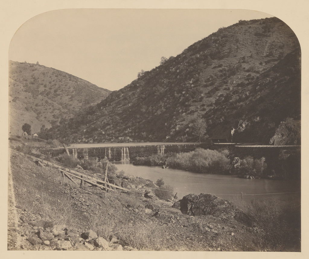 Carleton Watkins:[Benton Dam, Merced River], Poster Print Wall Art