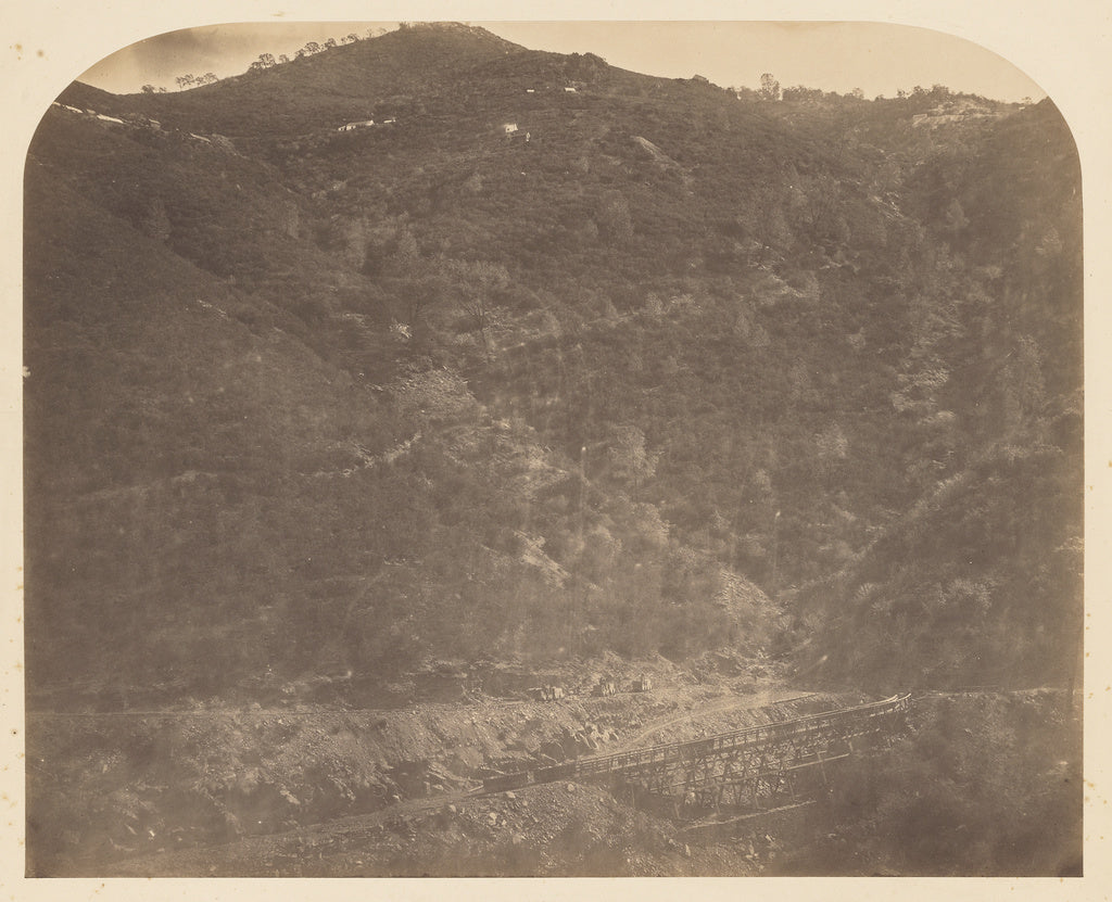Carleton Watkins:[Railroad Bridge and Josephine], Poster Print Wall Art