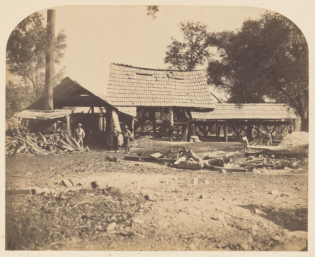 Carleton Watkins:[Guadalupe Mill],16x12"(A3)Poster