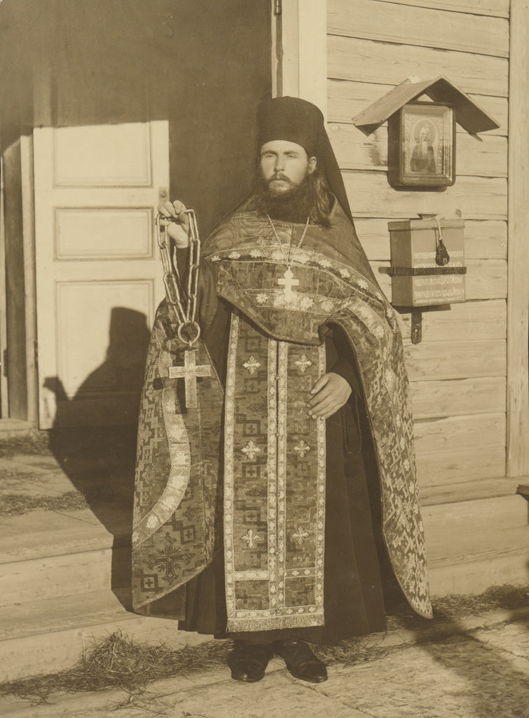 Karl Karlovitz Bulla:Priest with an old miracle-working cros, Poster Print Wall Art