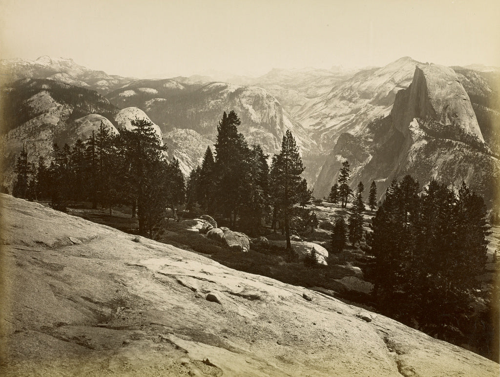 Carleton Watkins:[The Domes, from Sentinel Dome, Yosemite], Poster Print Wall Art