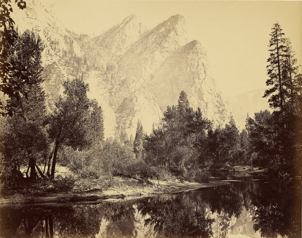 Carleton Watkins:[Three Brothers, 4480 ft.], Poster Print Wall Art