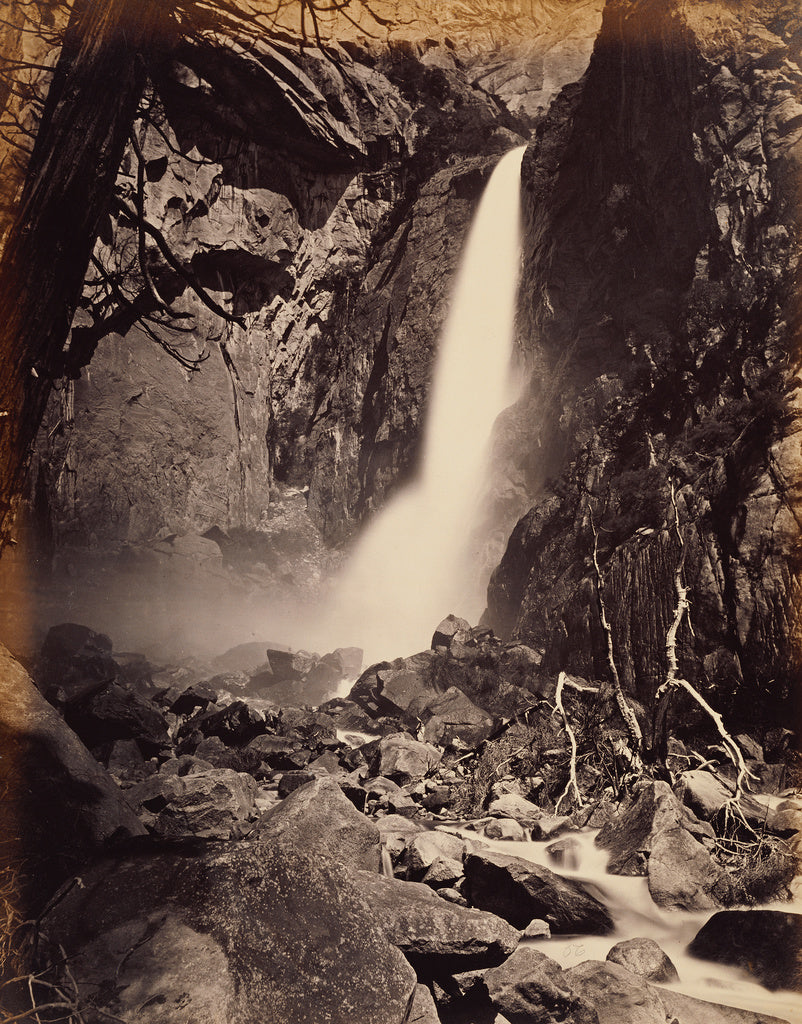 Carleton Watkins:[Lower Yosemite Fall, 418 ft.], Poster Print Wall Art